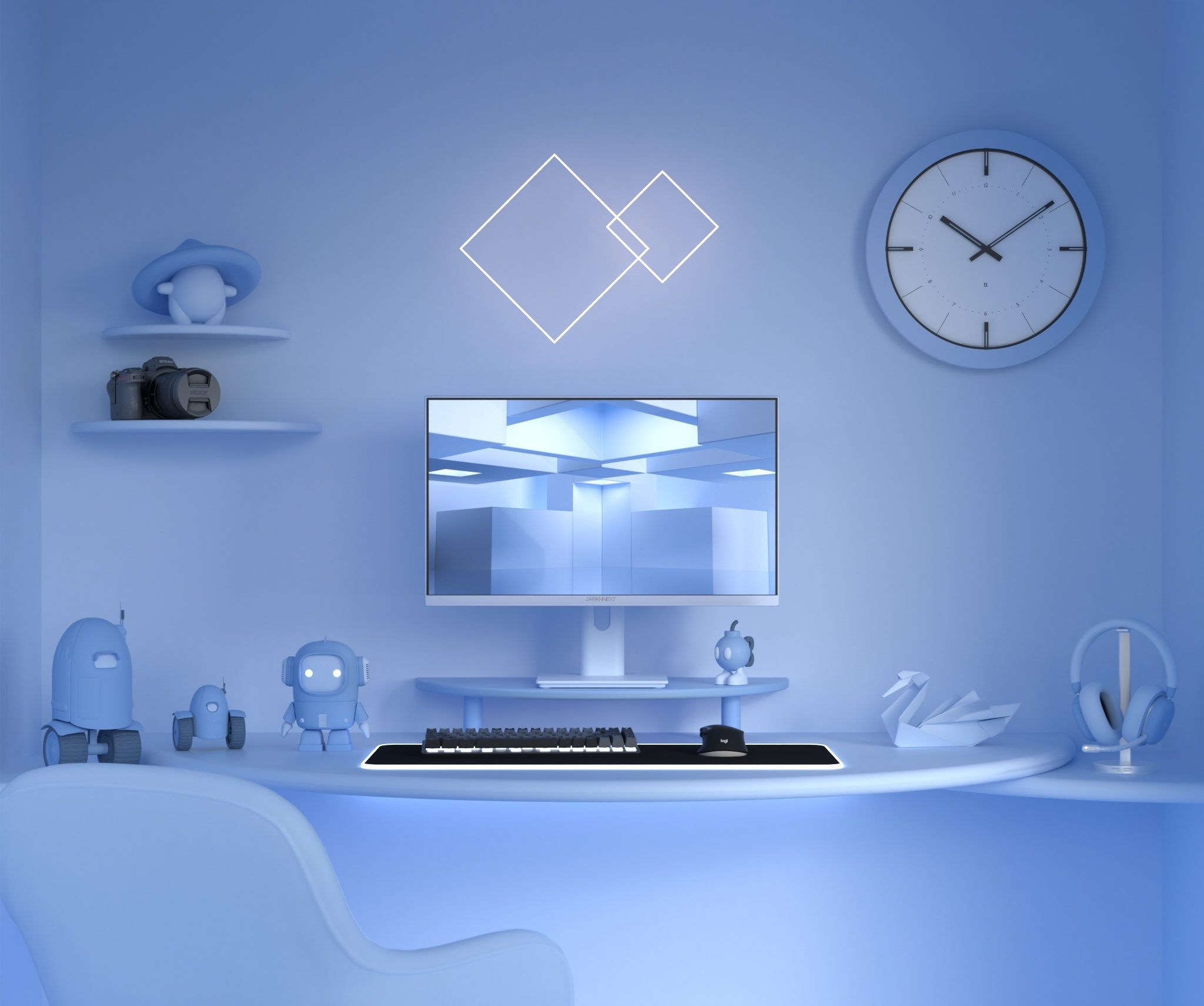 Monitor Gaming | 23,8" | IPS | FHD | 120 Hz | Azul pastel