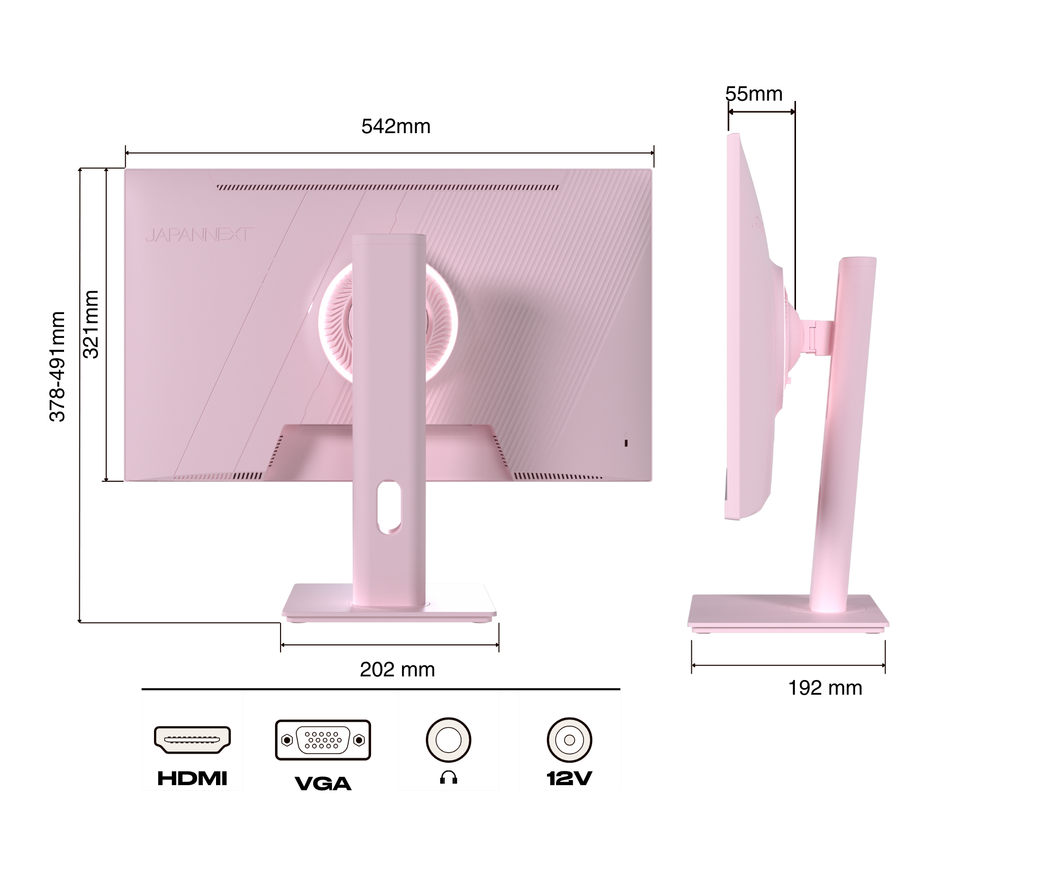Monitor Gaming/Oficina | 23,8" | IPS | FHD | 120 Hz | Rosa pastel