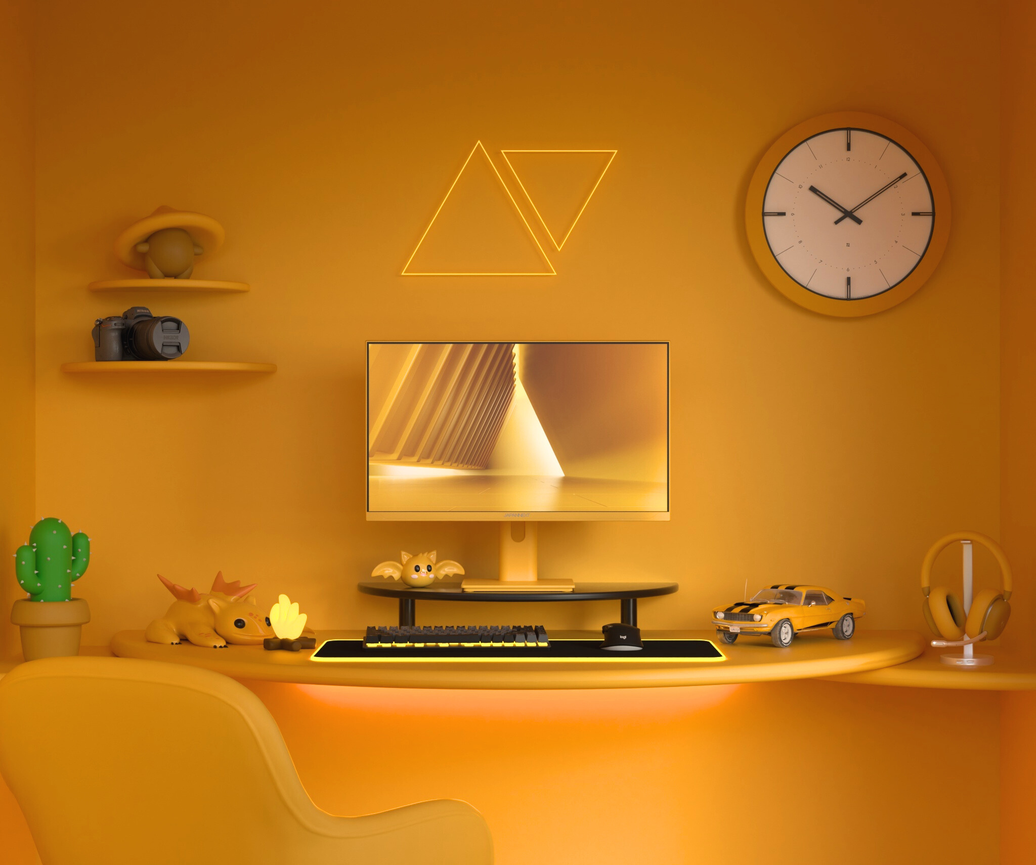 Monitor Gaming | 23,8" | IPS | FHD | 120 Hz | Amarillo pastel