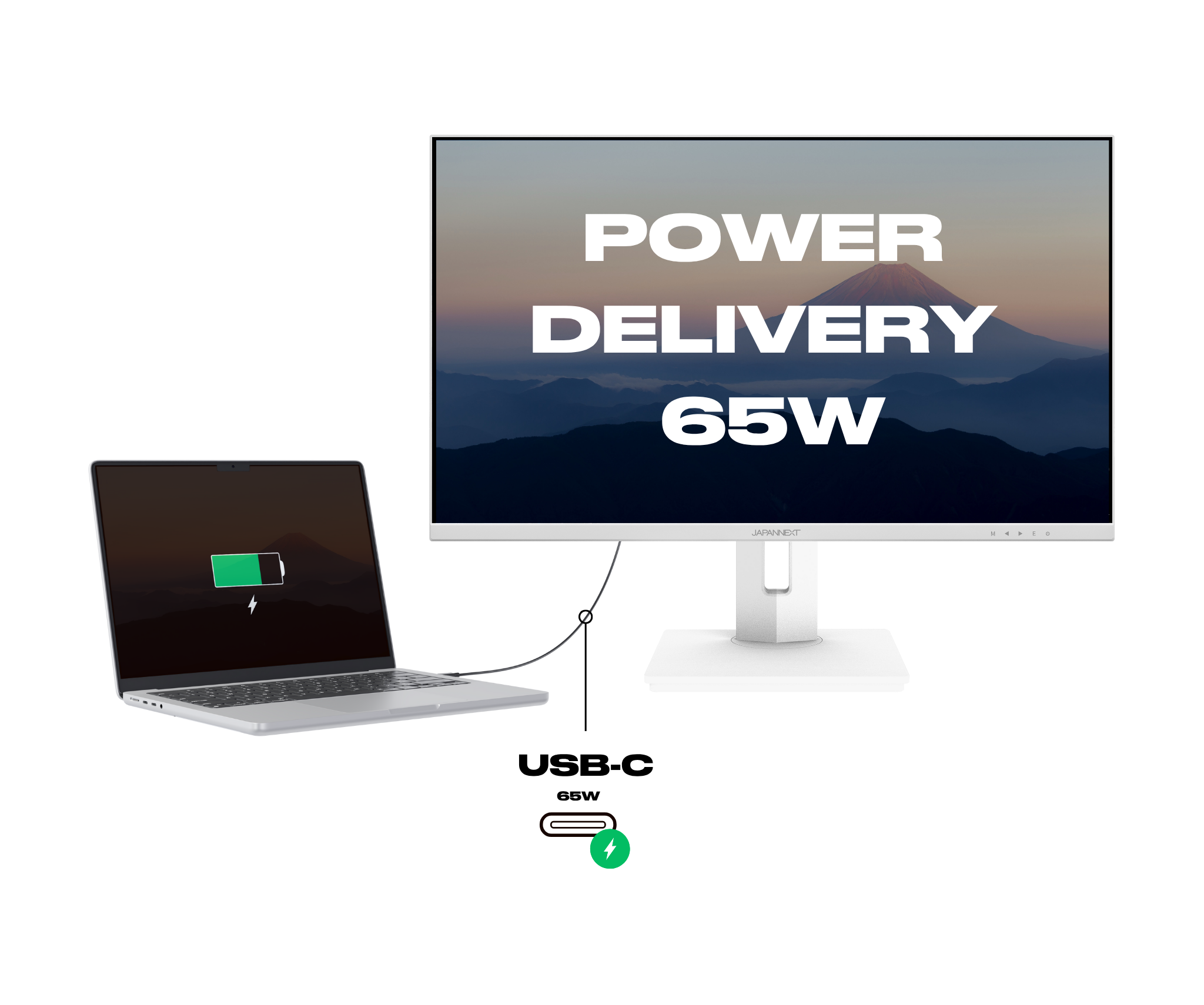 Monitor de PC para oficina | 27" | 4K UHD | USB-C (+ carga de 65W)