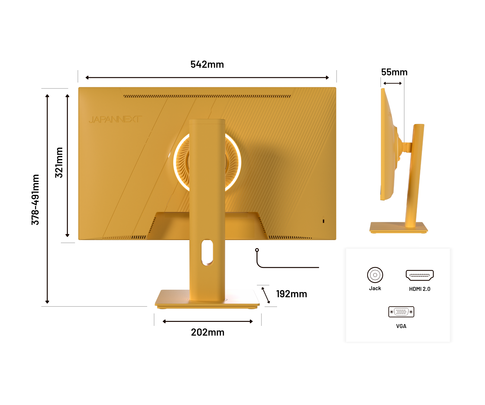 Monitor Gaming | 23,8" | IPS | Full HD | 165Hz | Amarillo pastel