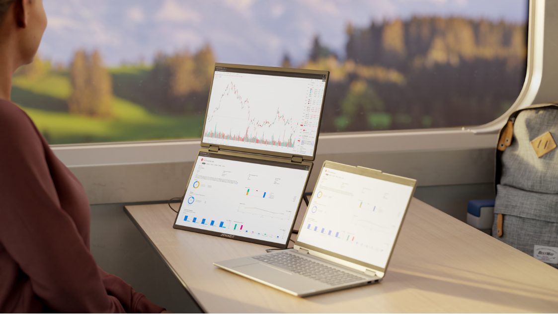 Móvil de doble pantalla | 2 x 23,8" | IPS | FHD