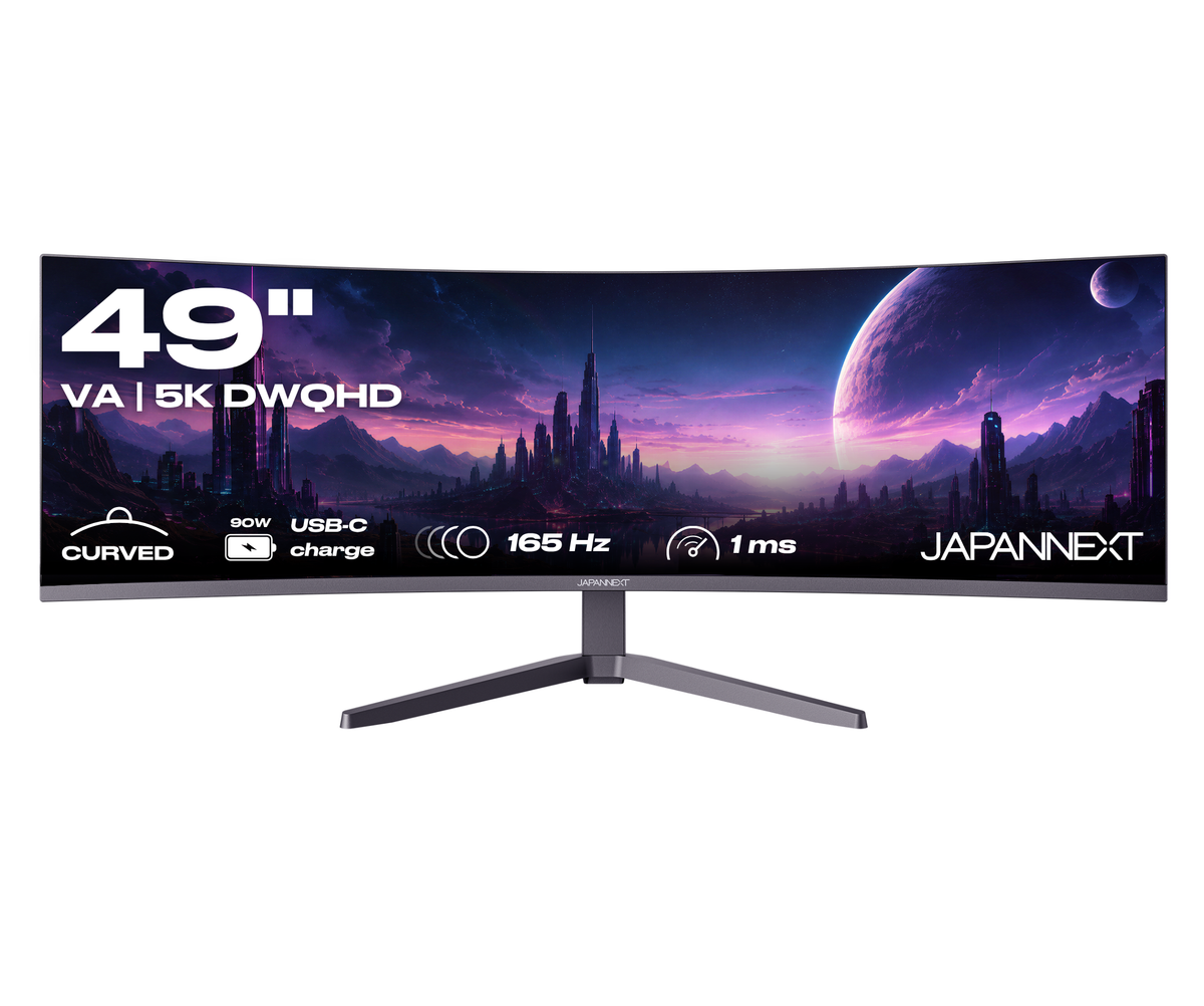 Monitor curvo de 49 pulgadas, 5K UHD, 165 Hz, USB-C 90 W y puerto LAN. Ideal para simuladores gaming y trabajo de oficina