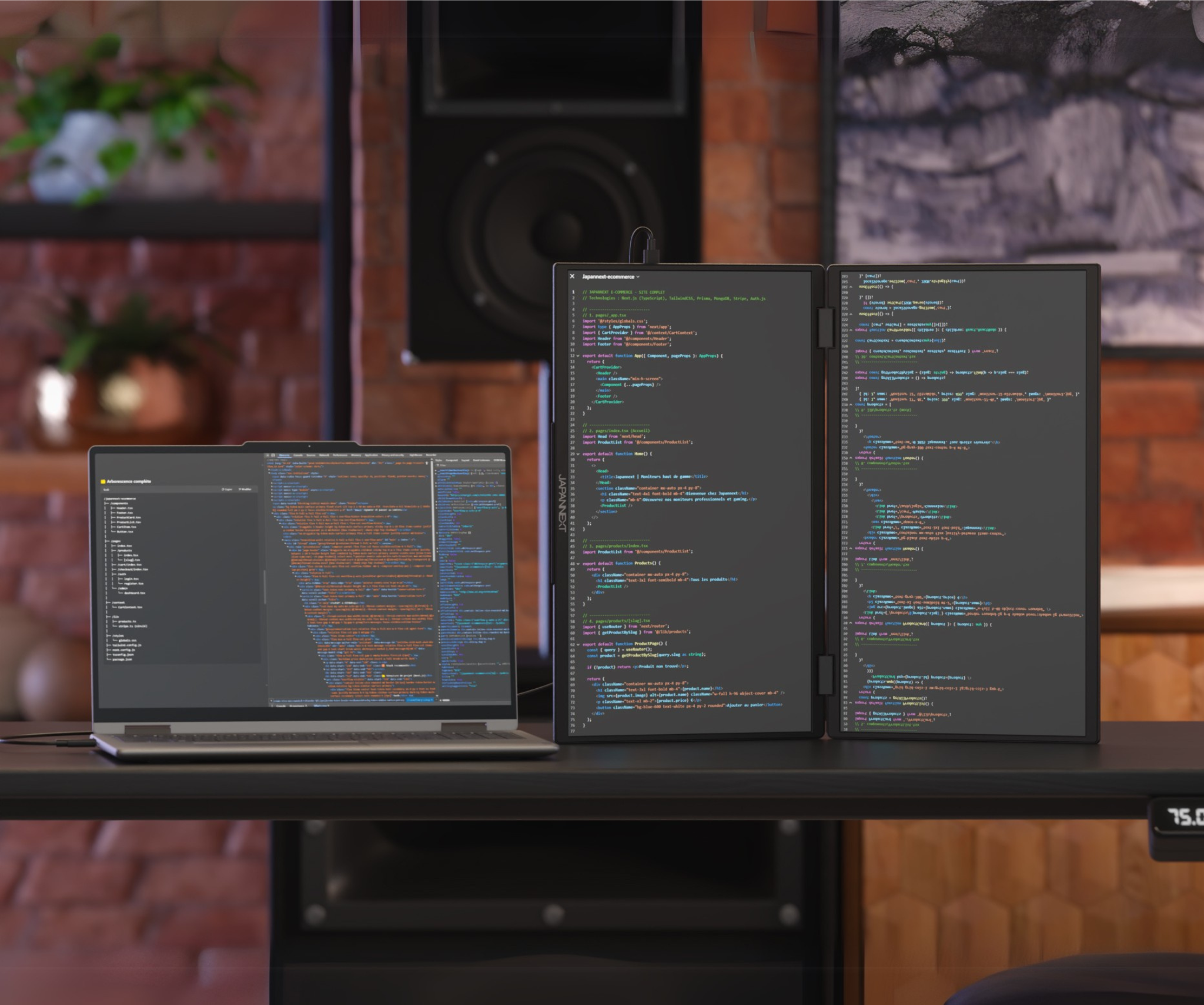 Móvil de doble pantalla | 2 x 23,8" | IPS | FHD