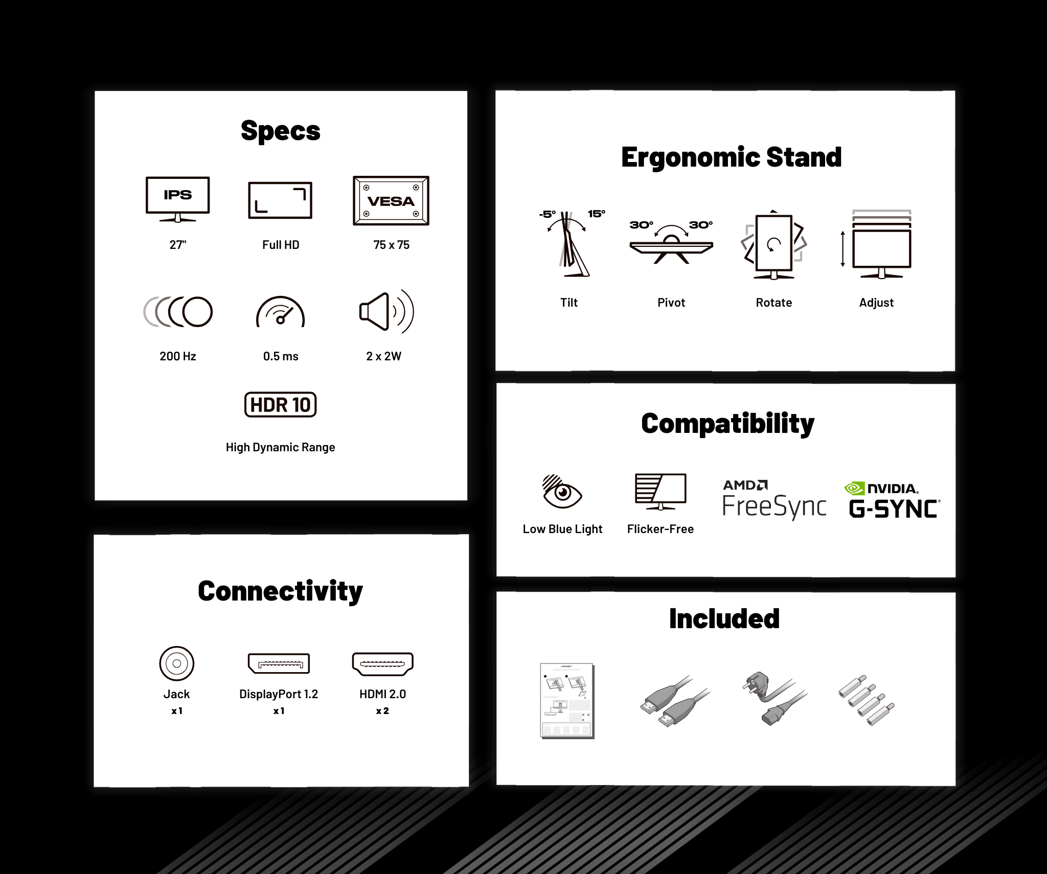 Monitor Gaming | 27" | IPS | FHD | 200 Hz | HSP