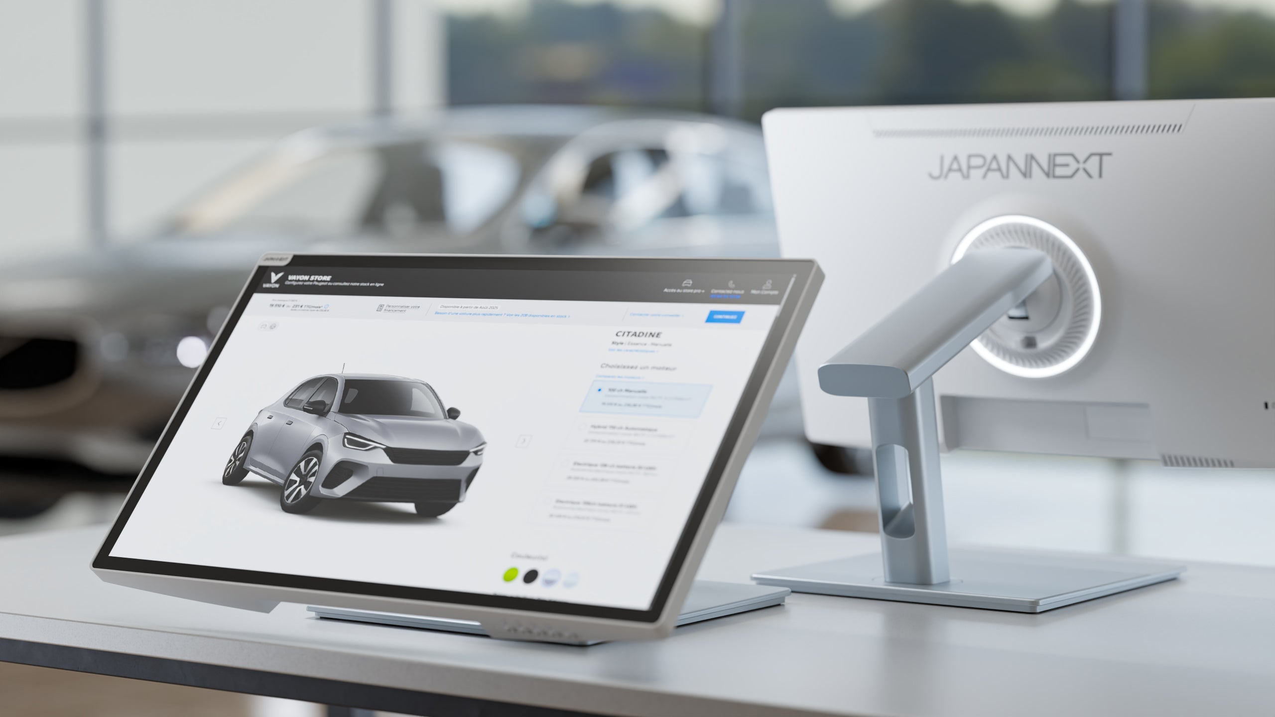 Monitor de oficina | 21,5" | FHD | Táctil | KVM | Entrega de potencia de 65 W | Soporte articulado ergonómico