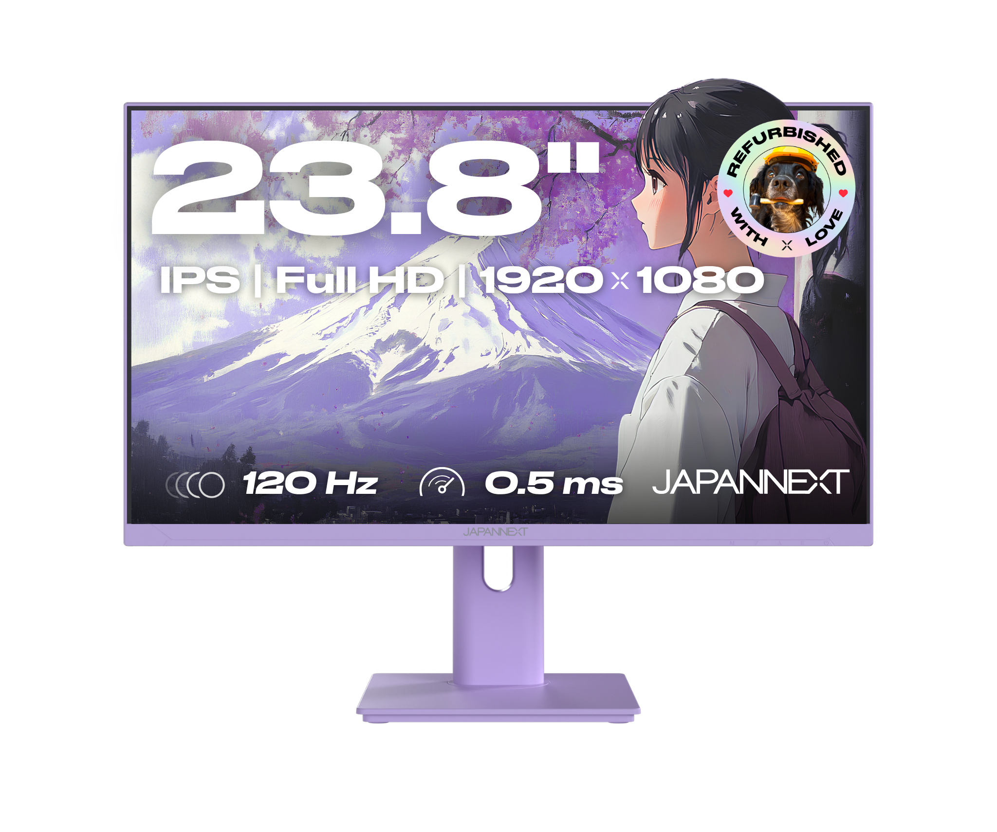Monitor Gaming | 23,8" | IPS | Full HD | 120Hz | Blanco pastel