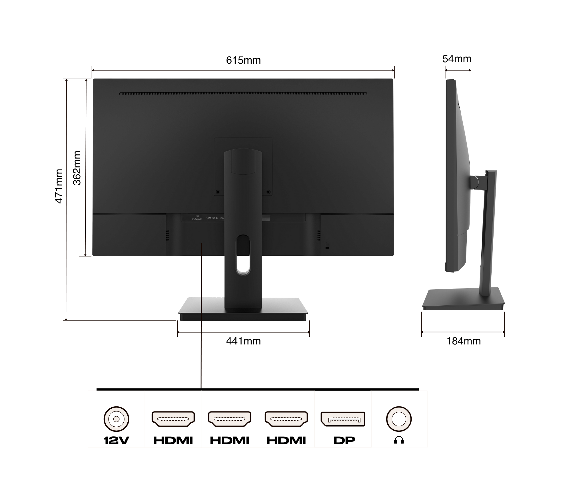 Monitor de PC para oficina | 27" | 4K UHD | 60Hz