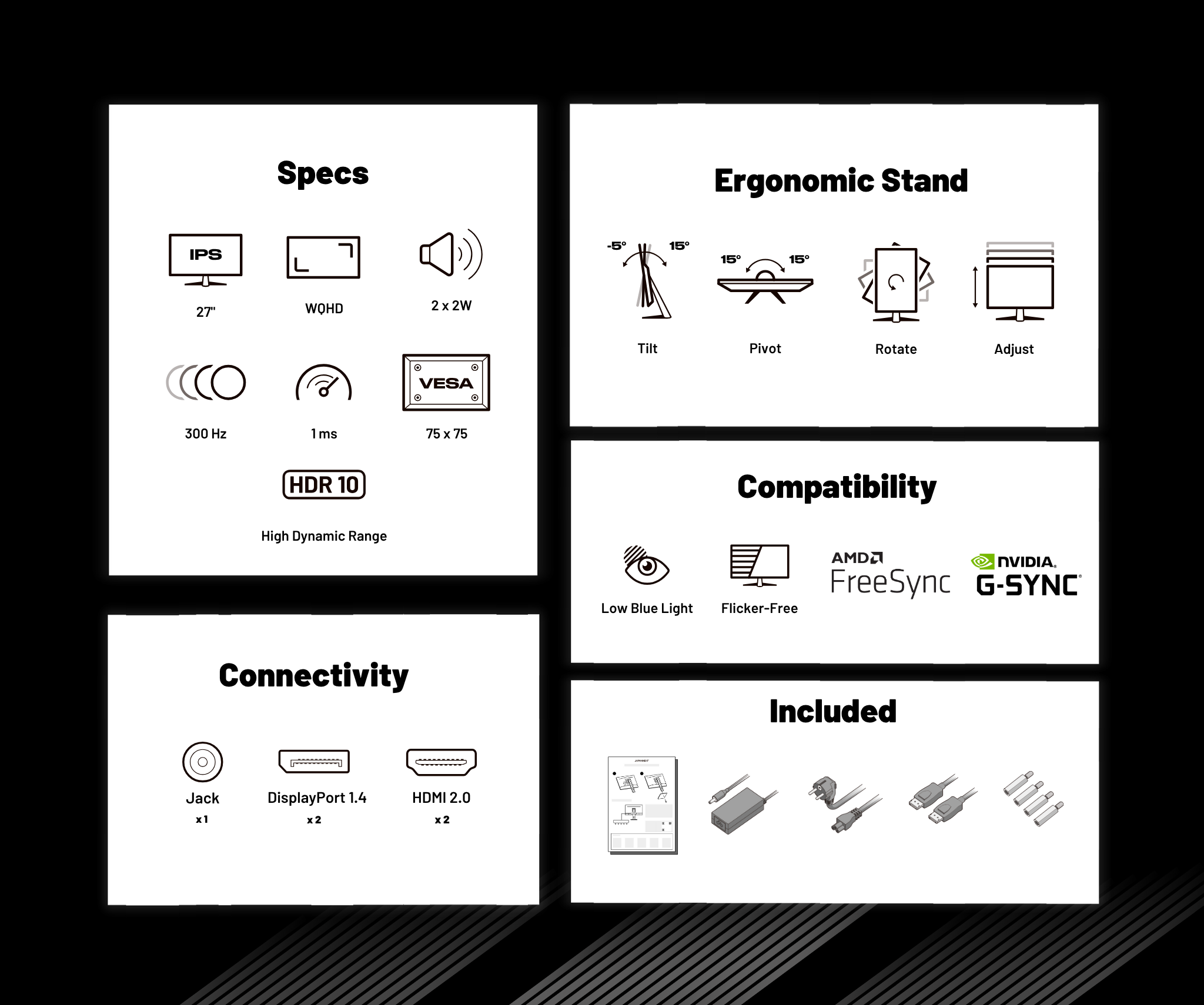 Monitor Gaming | 27" | IPS | WQHD | 300 Hz