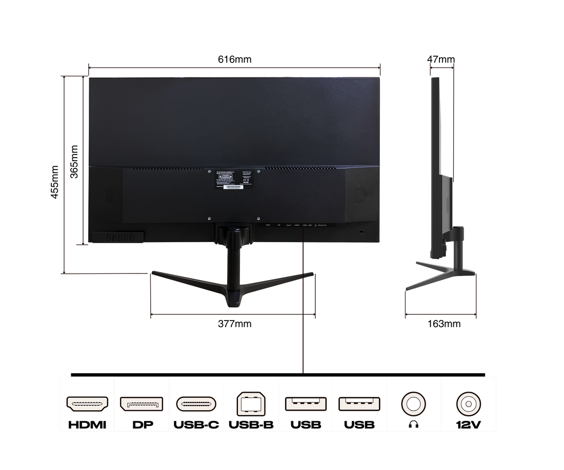 Monitor de PC para oficina | 27" | WQHD | USB-C (+ carga de 65W)