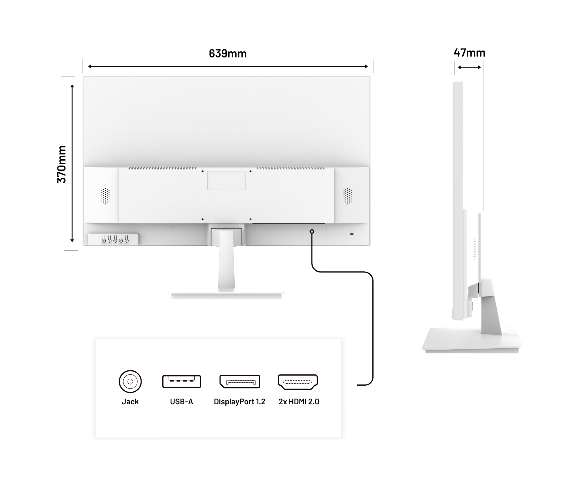 Monitor de PC para oficina | 28" | 4K UHD | Blanco (reacondicionado)