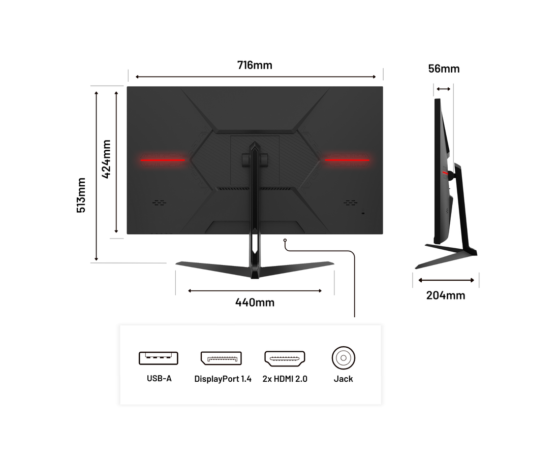Monitor PC Gaming| 31,5" | IPS | WQHD | 165Hz