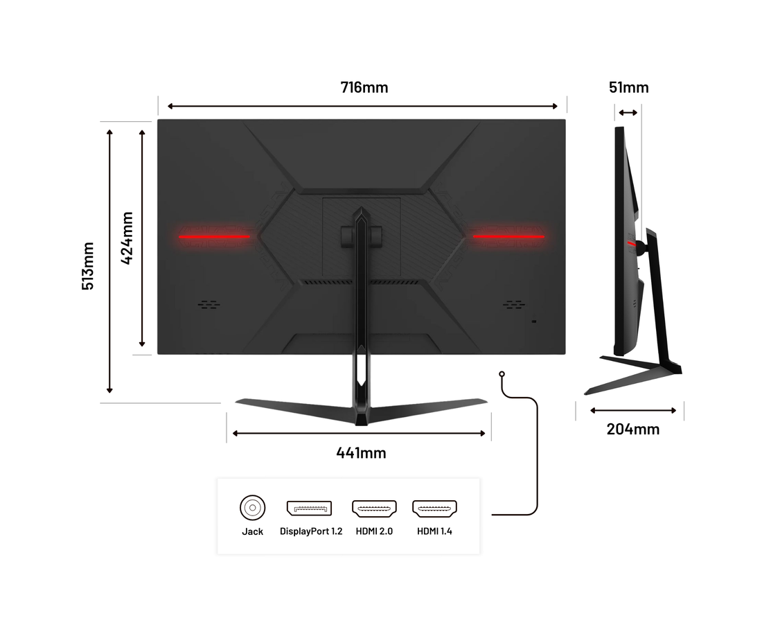 Monitor de PC para oficina | 31,5" | 4K UHD | 60Hz