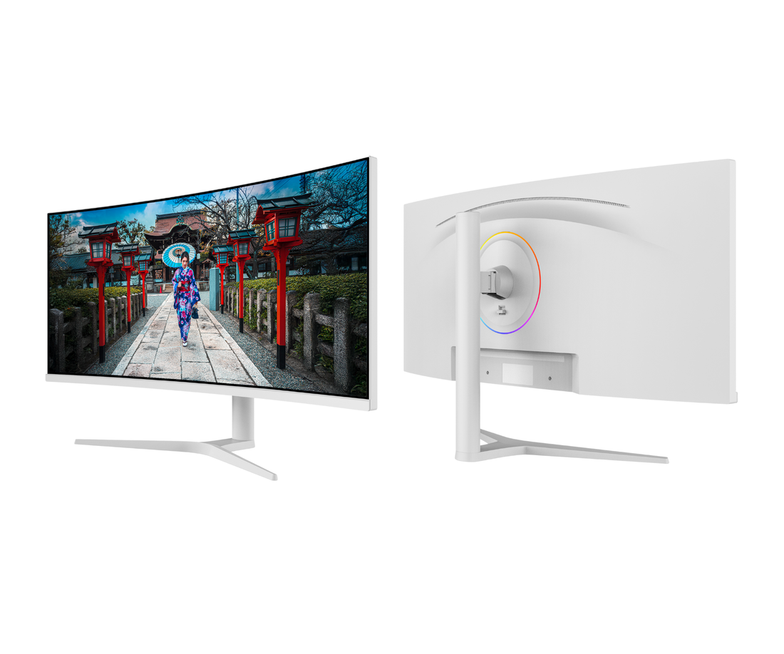 Monitor de PC curvo | 34" | UWQHD | IPS | Blanco