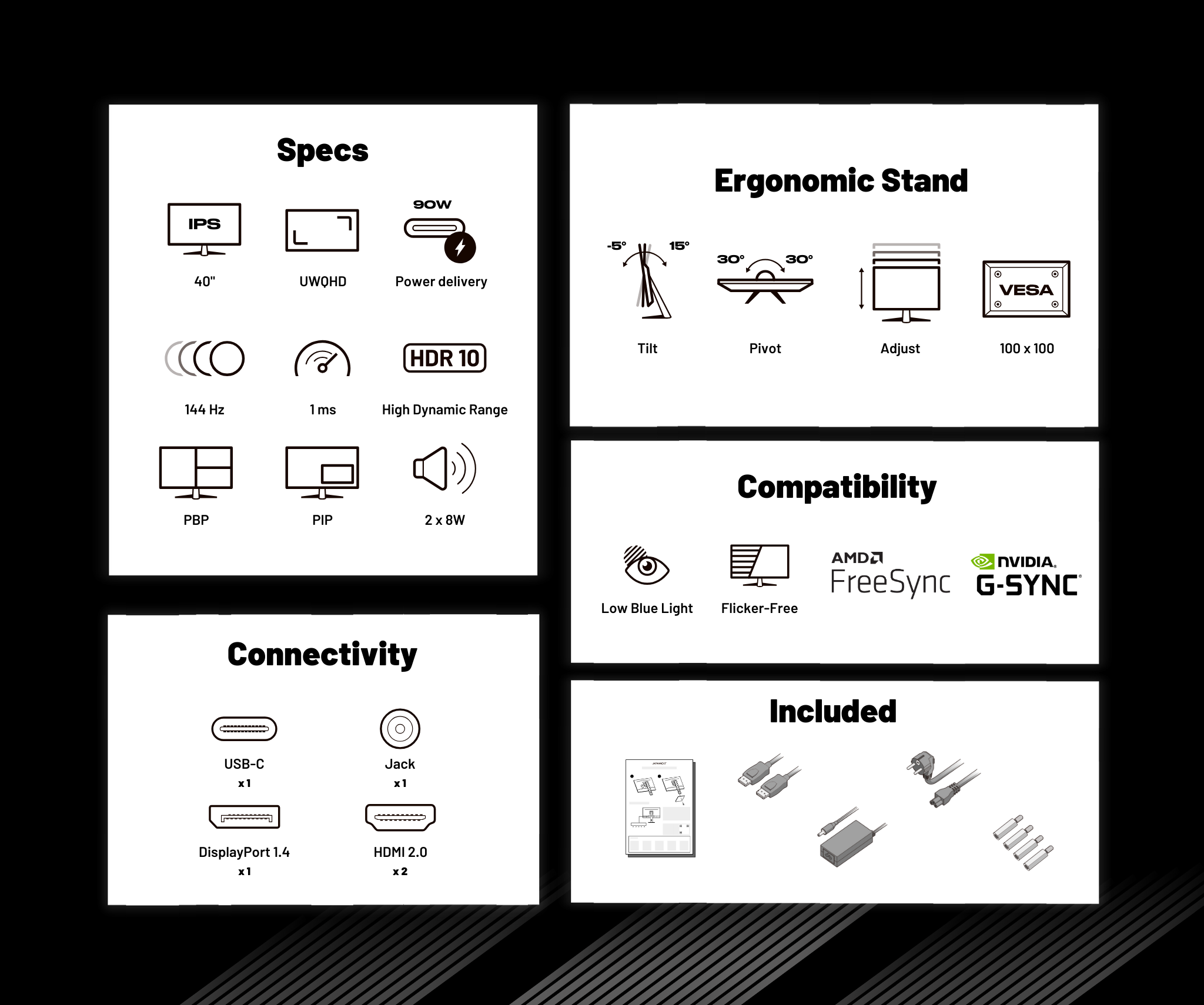 Monitor PC Gaming | 40" | IPS | UWQHD | 144 Hz