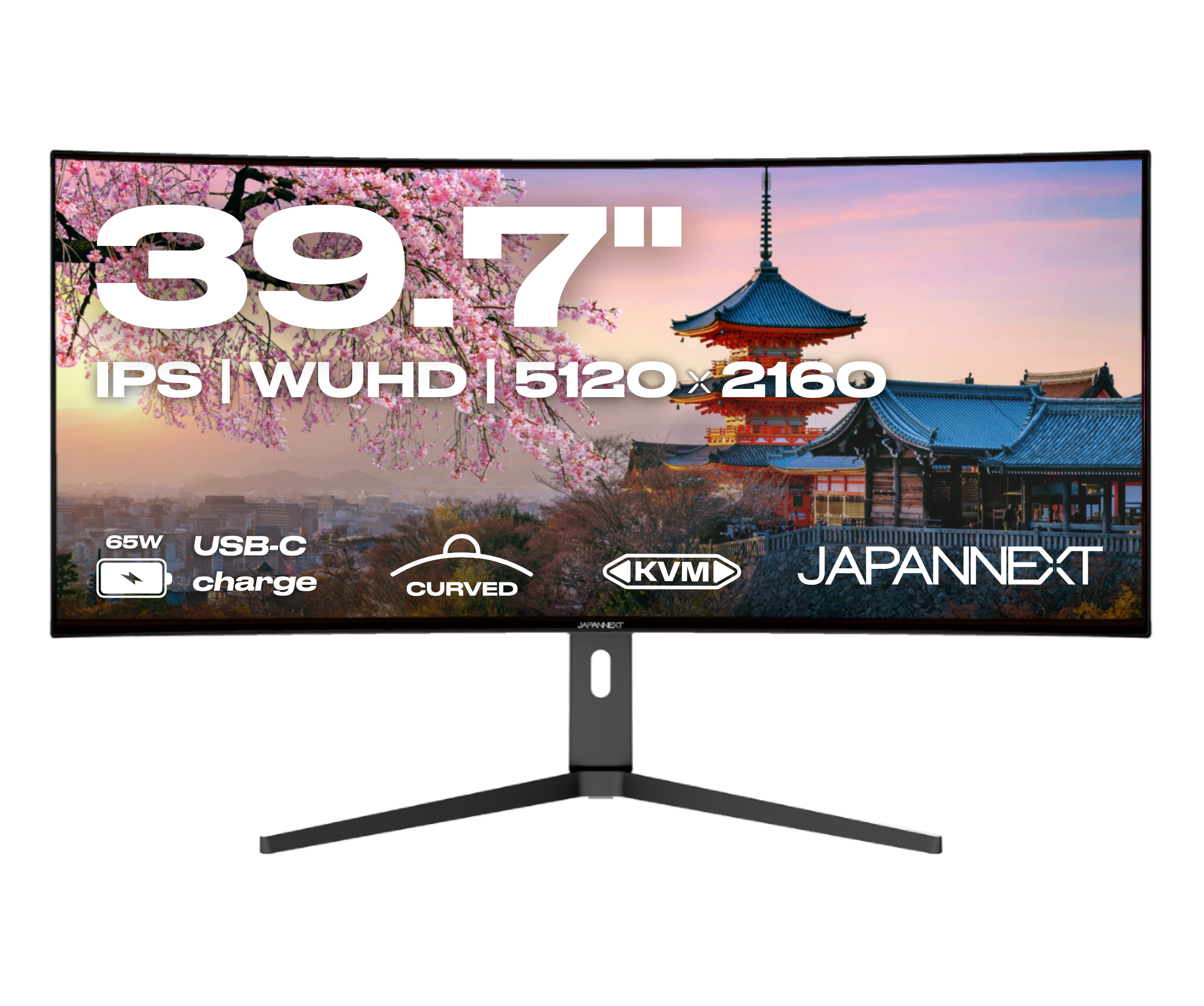 Monitor de PC curvo de 39,7 pulgadas, panel IPS - Japannext Monitor de PC curvo de 39,7 pulgadas, panel IPS - Japannext