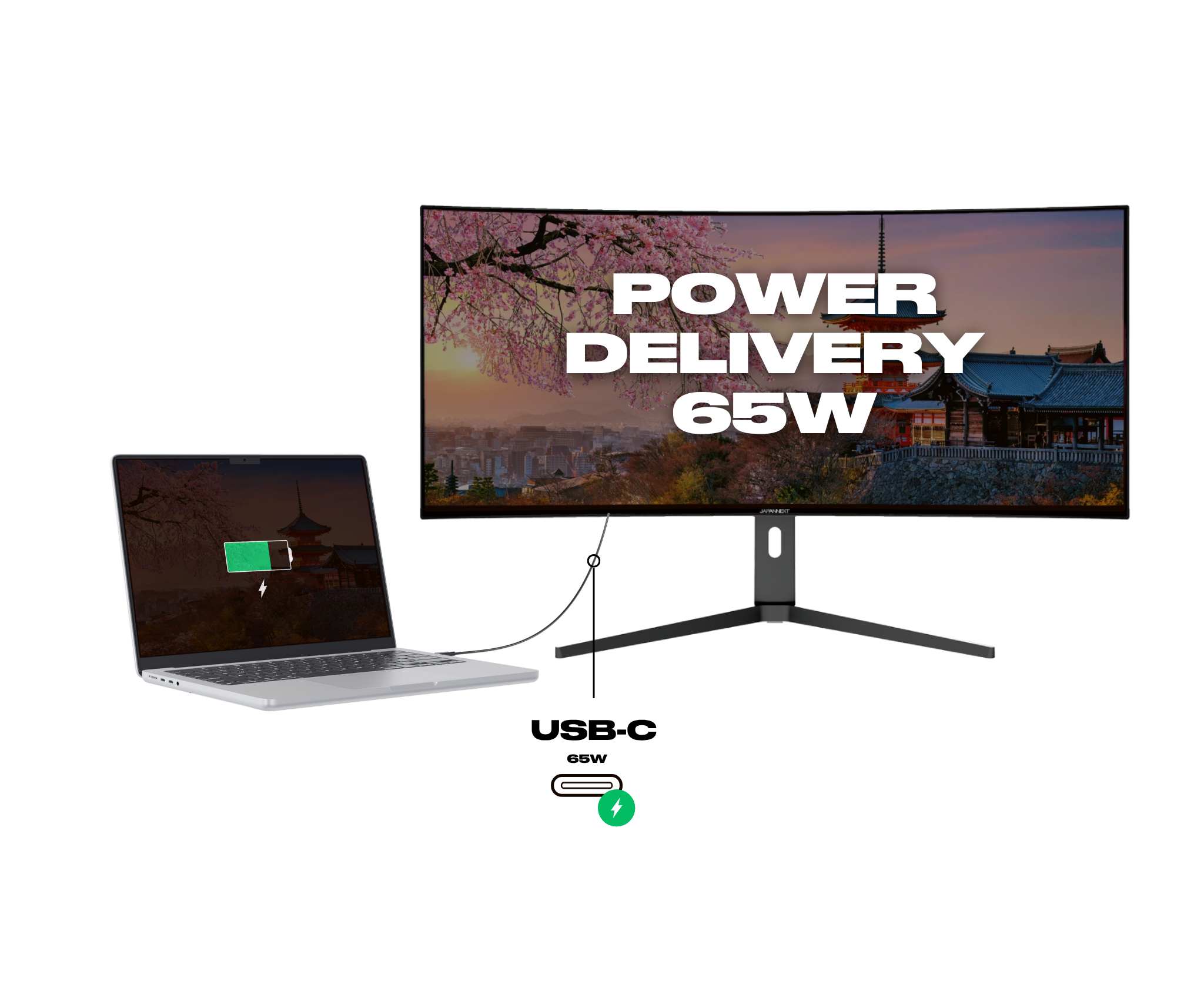 Monitor de PC curvo | 39,7" | WUHD | IPS | USB-C (+ carga de 65W)
