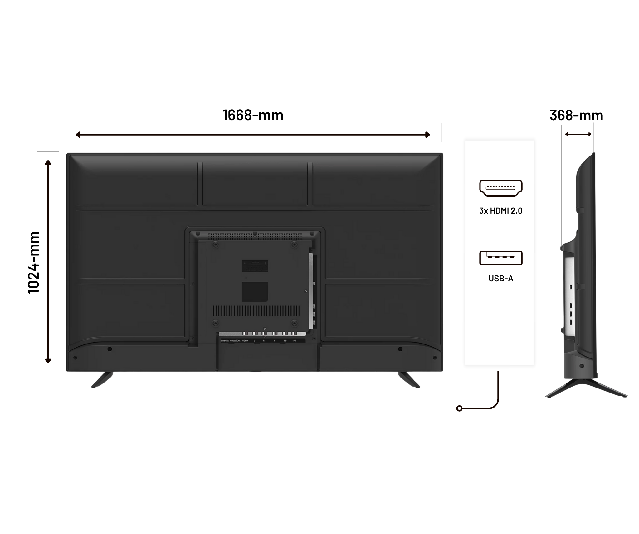 Monitor de gran formato | 75" | IPS | 4K UHD