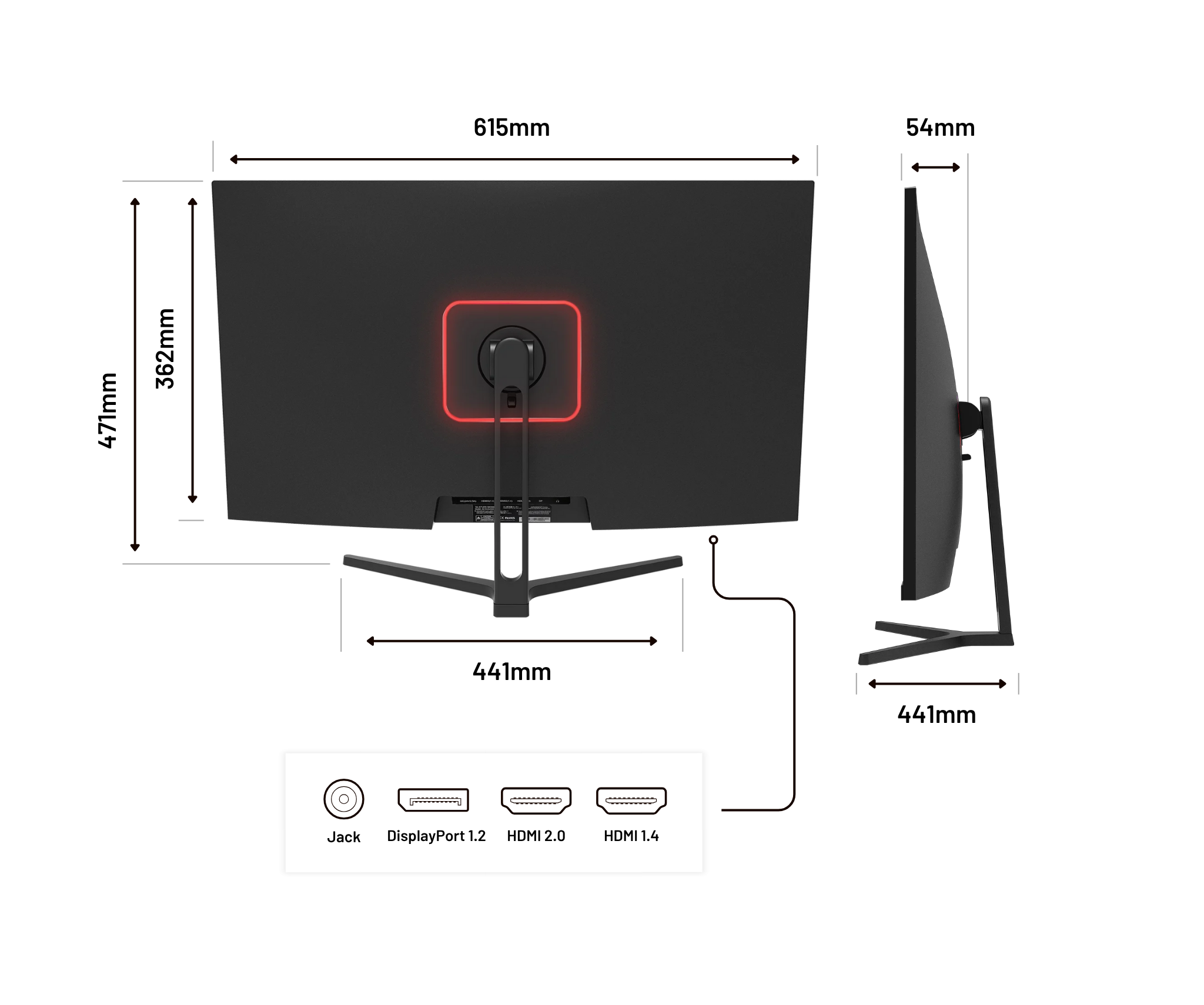 Monitor de PC para oficina | 31,5" | 4K UHD | 60Hz