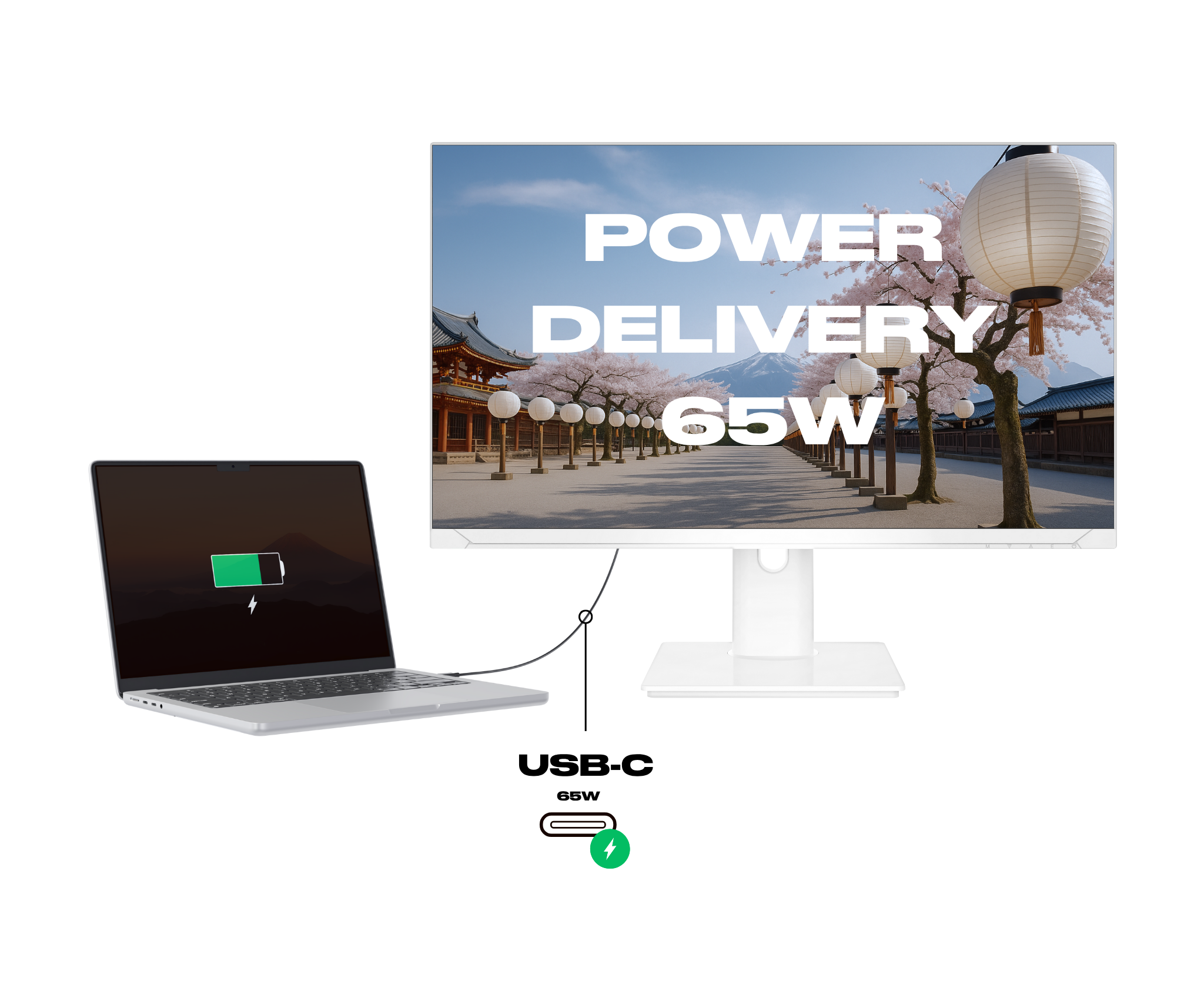 Monitor de PC para oficina | 27" | WQHD | Blanco