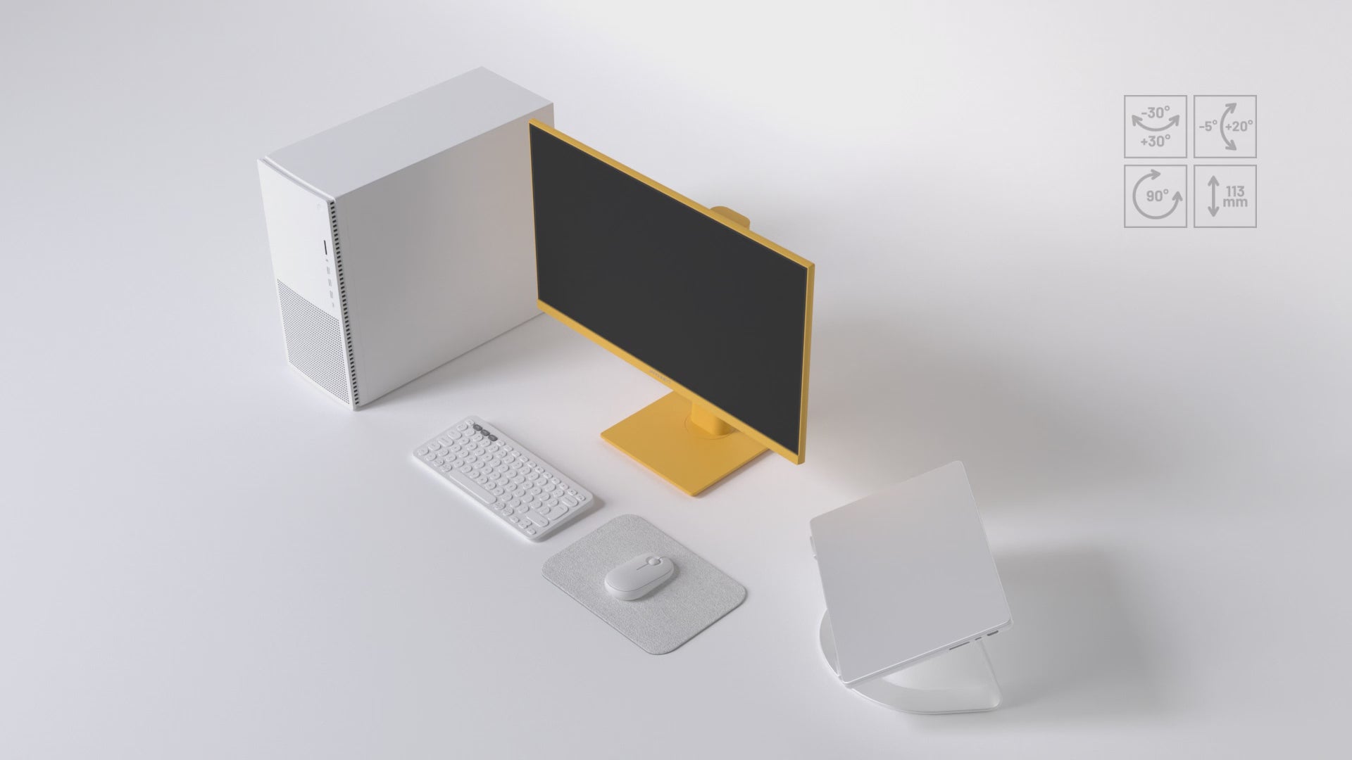 Monitor Gaming | 23,8" | IPS | FHD | 120 Hz | Amarillo pastel