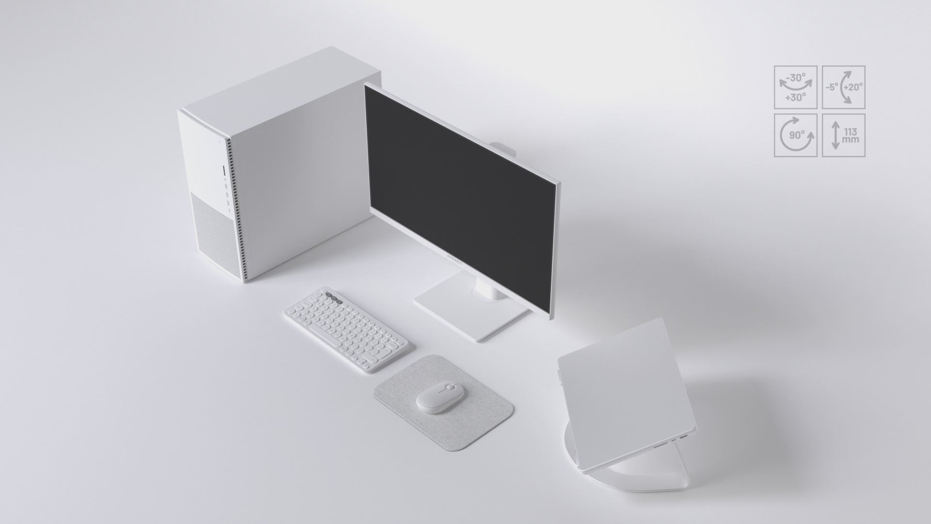 Monitor Gaming | 23,8" | IPS | FHD | 120 Hz | Blanco pastel