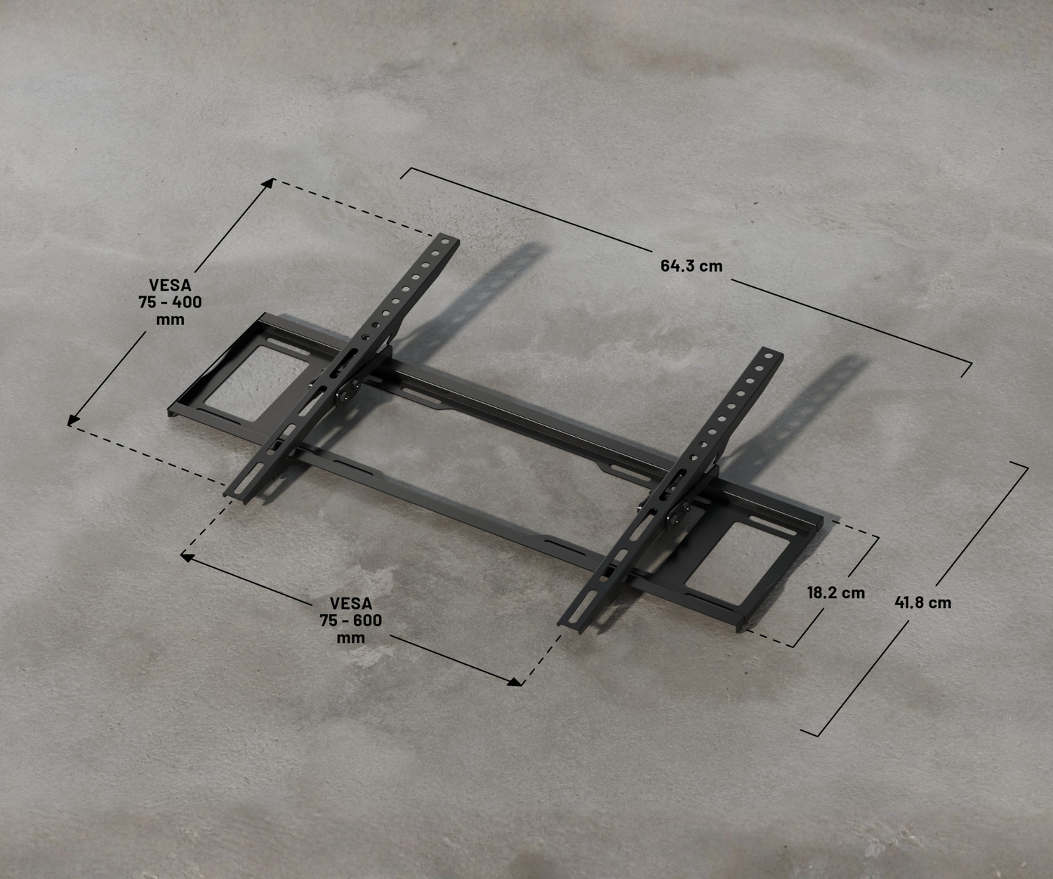 Soporte de pared inclinable para pantallas de gran formato