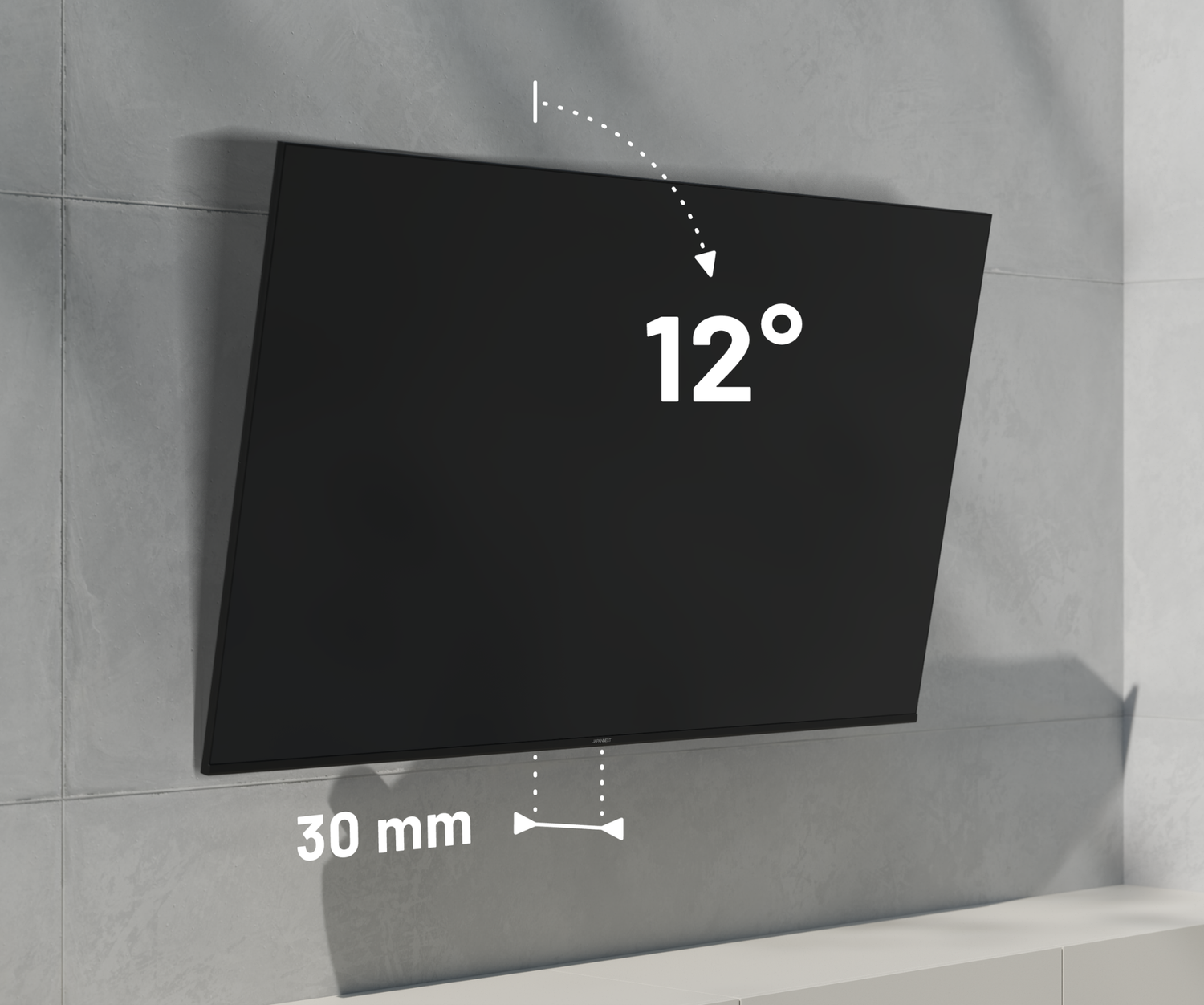 Soporte de pared inclinable para monitores de gran formato