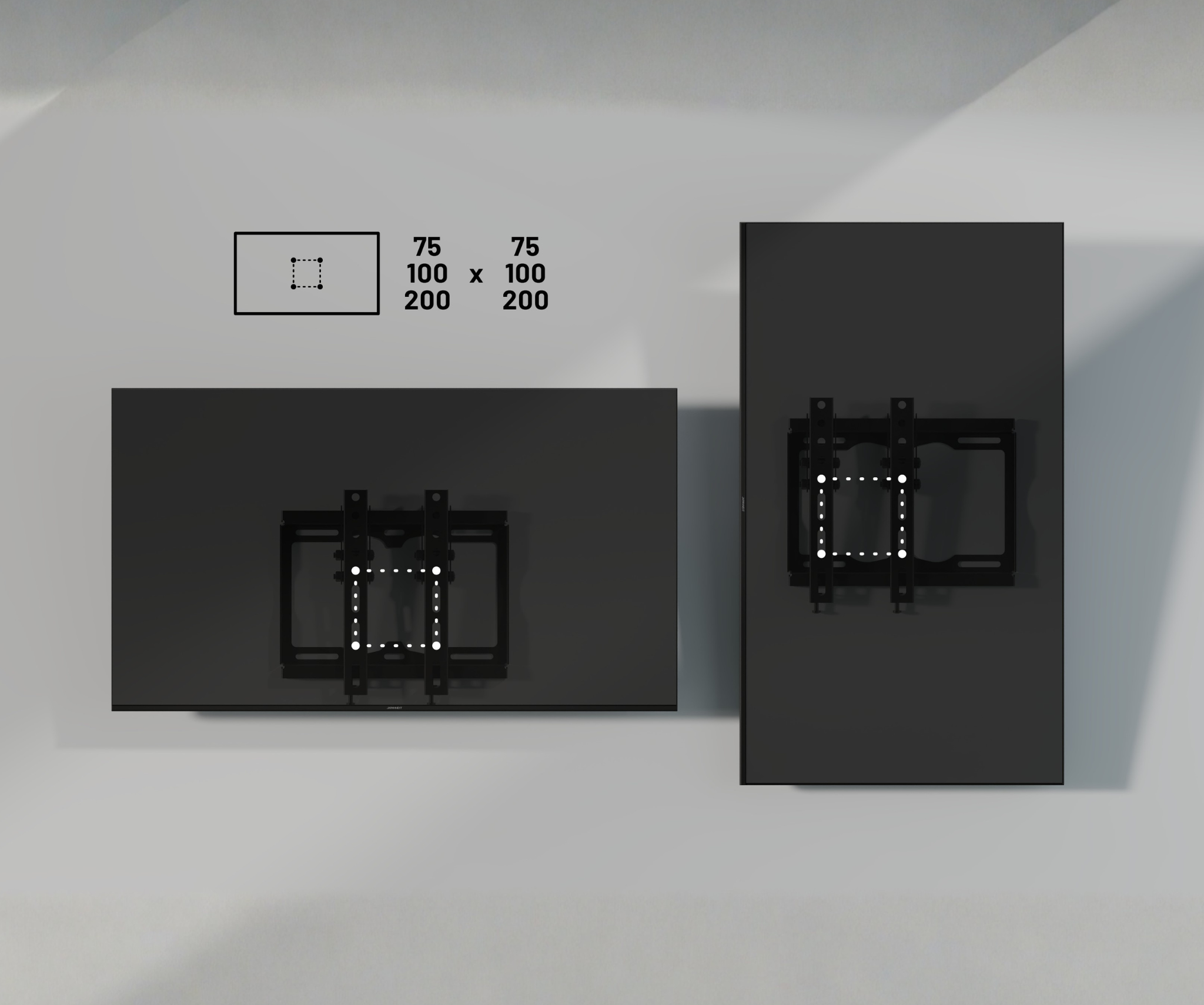Soporte de pared inclinable para monitores de gran formato