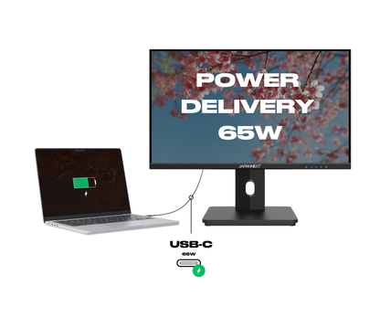 Monitor de PC para oficina | 21,5&quot; | FULL HD | USB-C (+ carga de 65W)