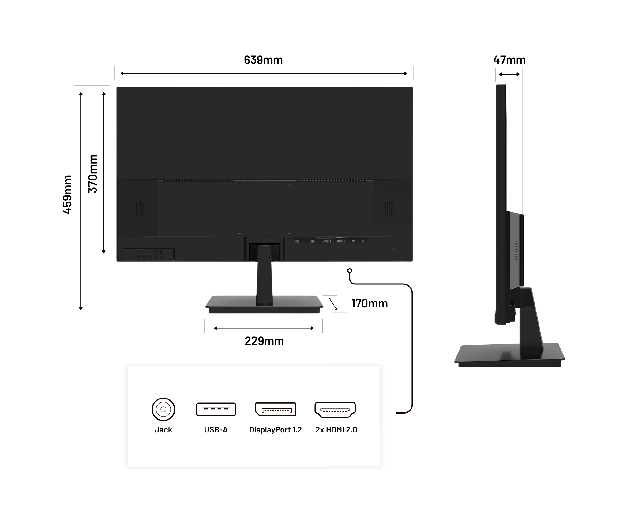 Monitor de PC para oficina | 28&quot; | 4K UHD | 60Hz