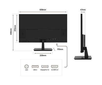 Monitor de PC para oficina | 28&quot; | 4K UHD | 60Hz