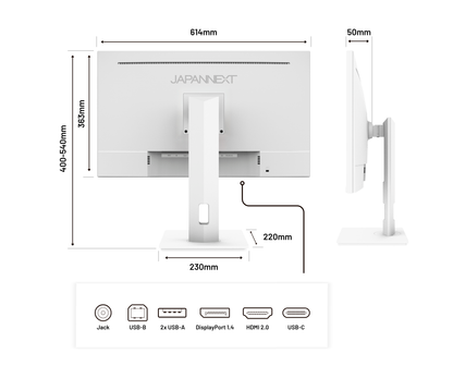Monitor de PC para oficina | 27&quot; | 4K UHD | USB-C (+ carga de 65W)