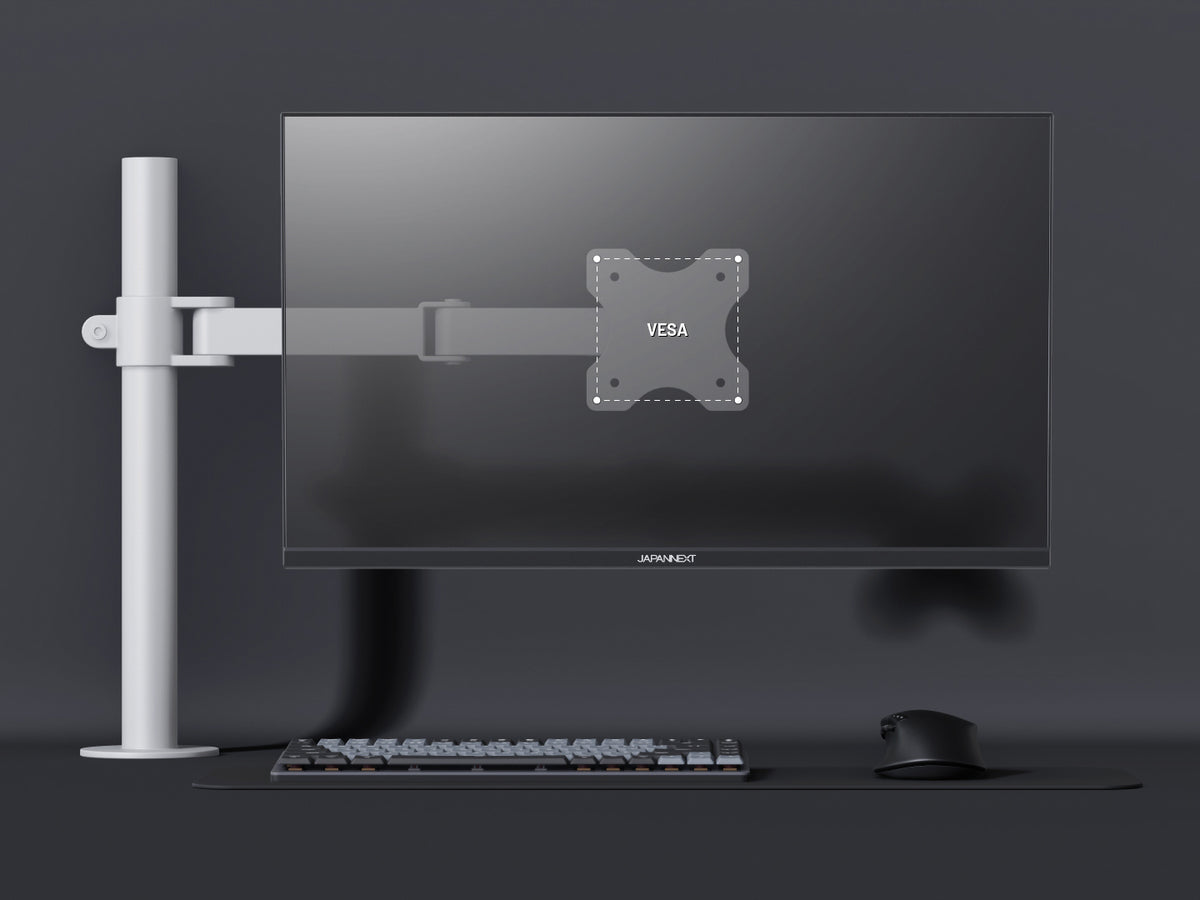 Écran gaming compatible VESA monté sur un bras articulé