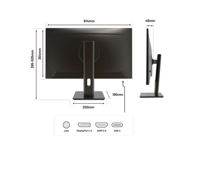 Monitor de PC para oficina | 27&quot; | FULL HD | 100 Hz | USB-C (+ carga de 65W)