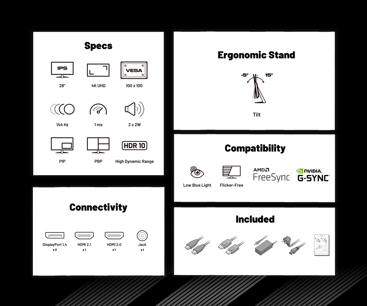 Monitor PC Gaming | 28&quot; | IPS | 4K UHD | 144Hz
