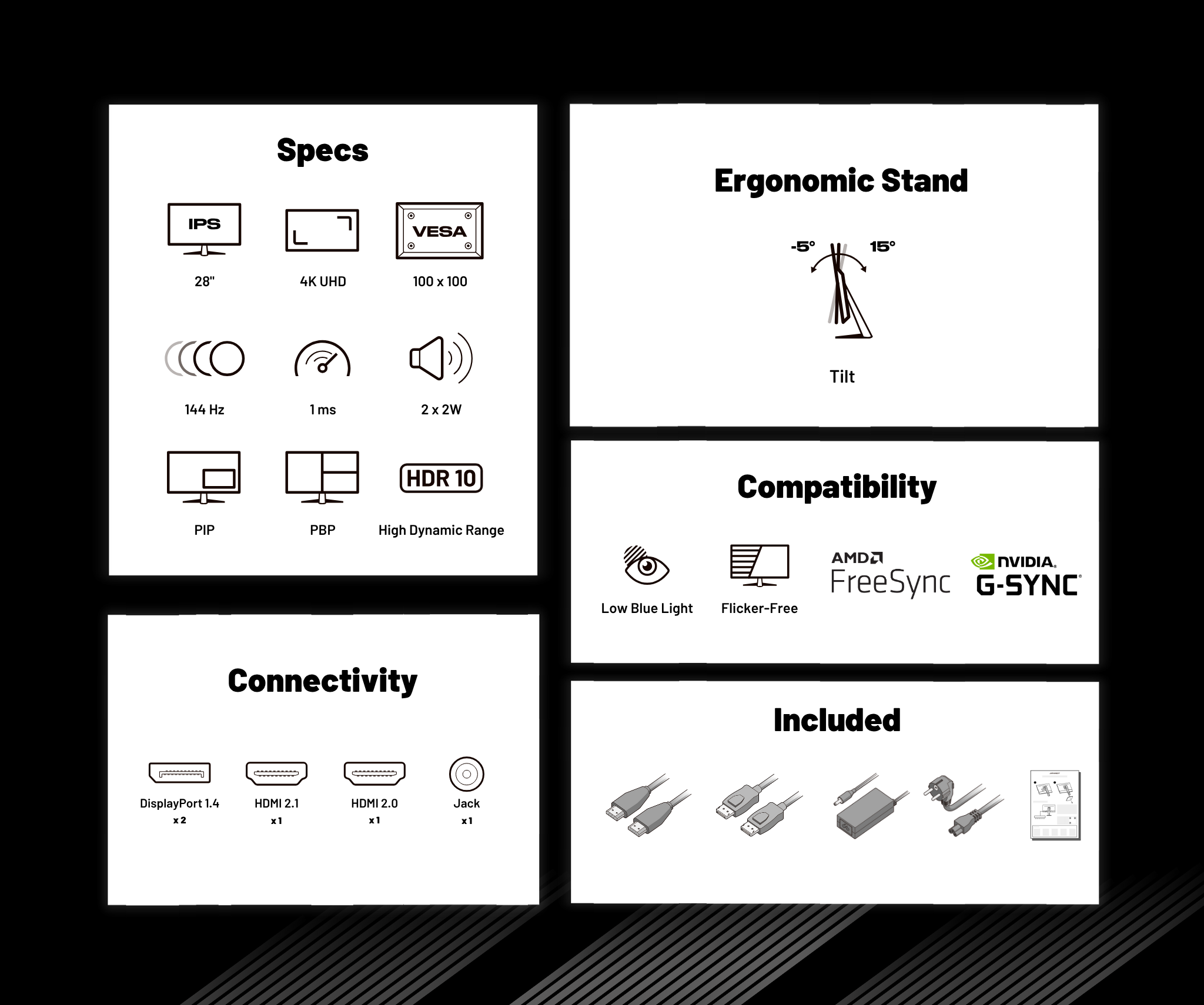 Monitor PC Gaming | 28&quot; | IPS | 4K UHD | 144Hz