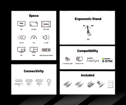 Monitor PC Gaming | 28&quot; | IPS | 4K UHD | 144Hz
