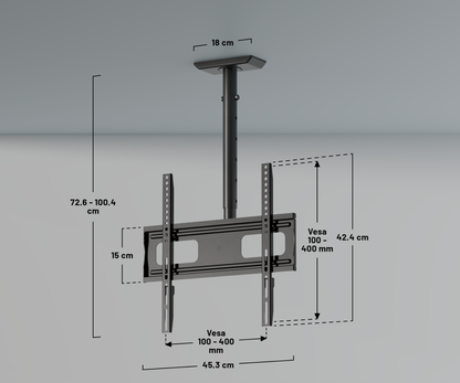 Soporte de techo para pantallas de gran formato de 32” a 75”