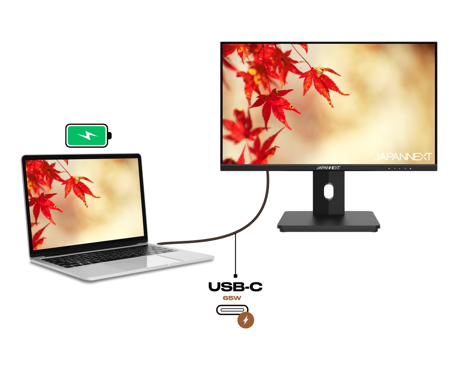 Monitor de PC para oficina | 21,5&quot; | FULL HD | USB-C (+ carga de 65W)