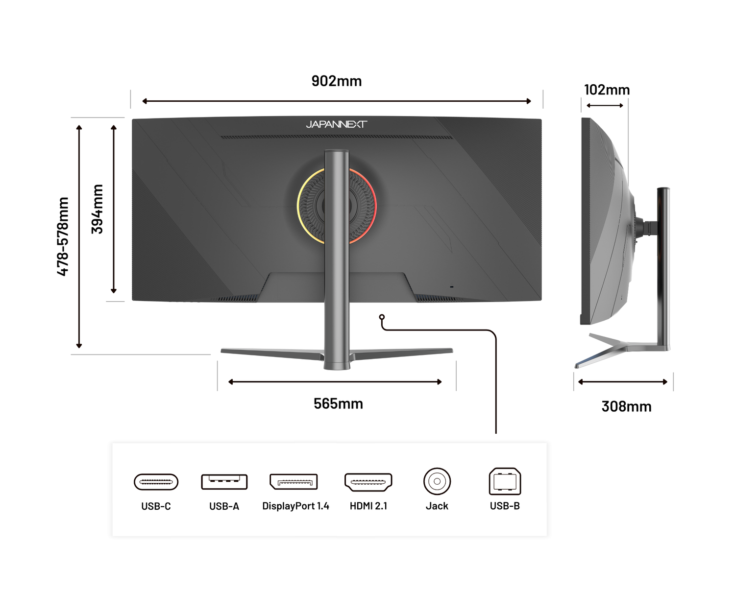Monitor curvo Gaming | 37,5&quot; | UWQHD+ | Panel IPS | 144 Hz