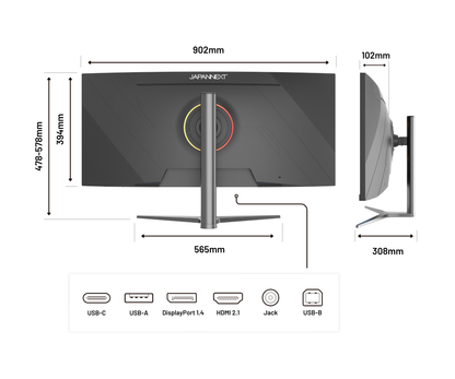 Monitor curvo Gaming | 37,5&quot; | UWQHD+ | Panel IPS | 144 Hz