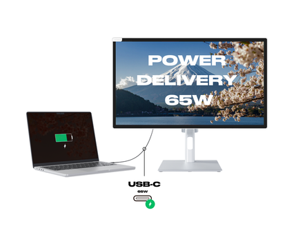 Monitor de oficina | 21,5&quot; | FHD | Táctil | KVM | Entrega de potencia de 65 W | Soporte articulado ergonómico