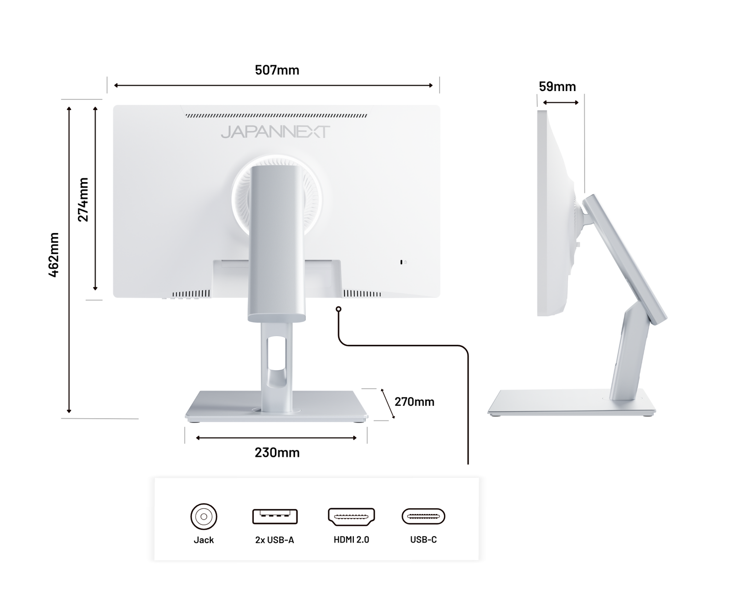 Monitor de oficina | 21,5&quot; | FHD | Táctil | KVM | Entrega de potencia de 65 W | Soporte articulado ergonómico
