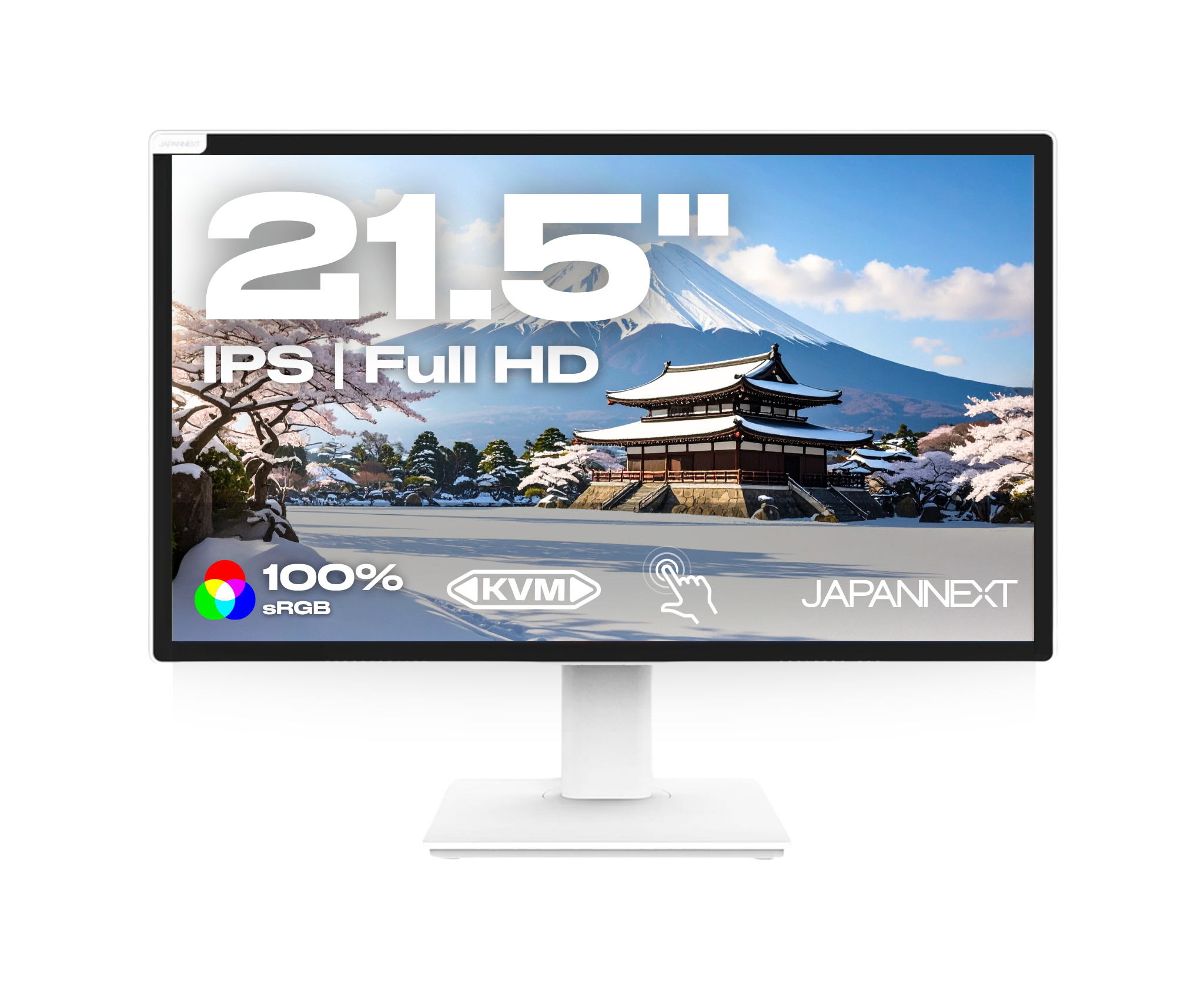 Monitor para oficina | 21,5&quot; | FHD | Táctil | USB | KVM