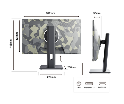Monitor Gaming | 23,8&quot; | IPS | FHD | 200 Hz | HSP | Camuflaje