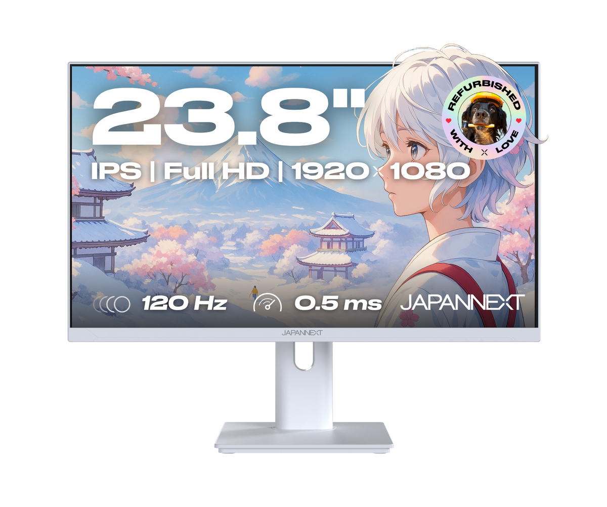 Monitor Gaming | 23,8" | IPS | Full HD | 120Hz | Blanco pastel