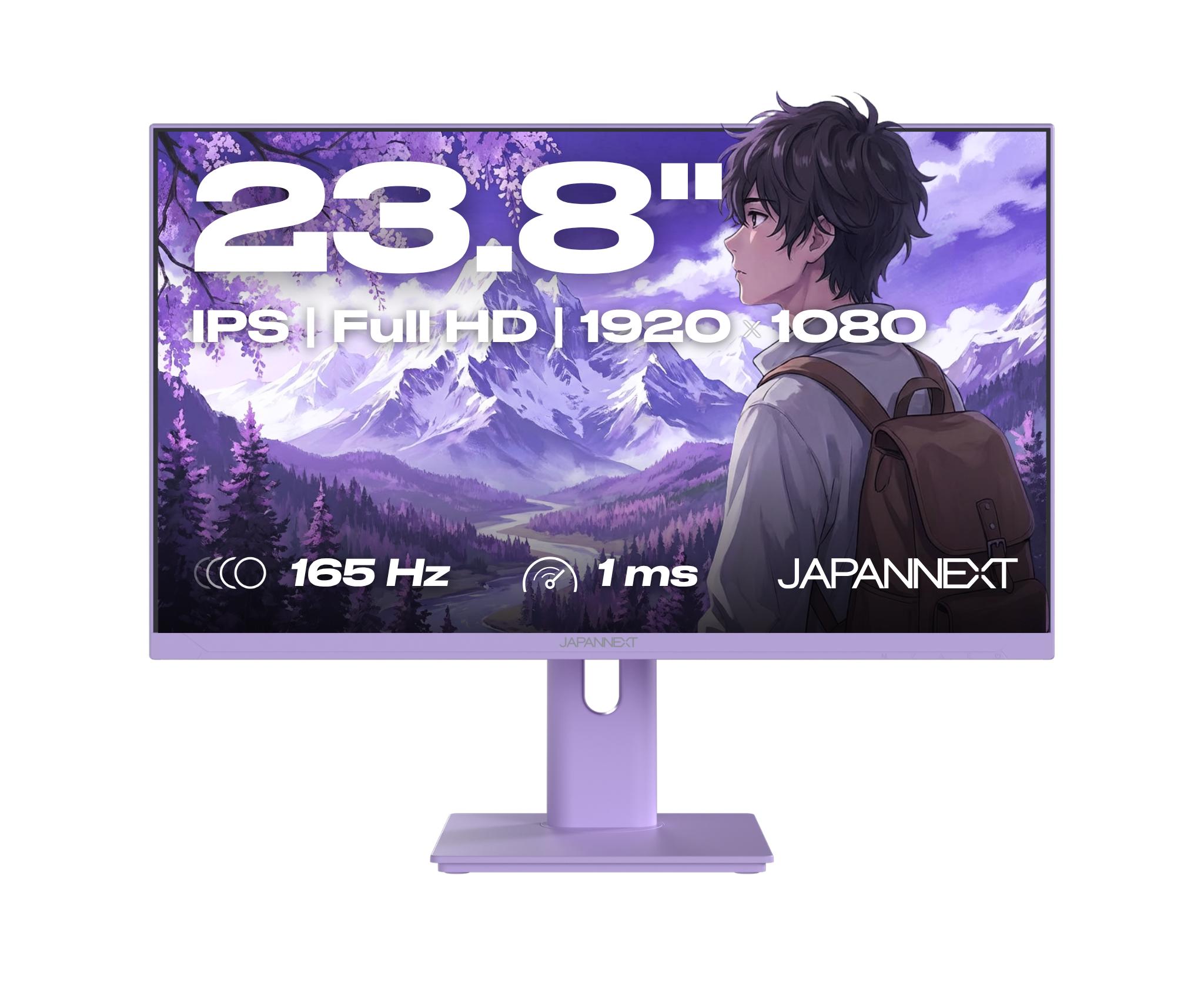 Monitor Gaming | 23,8" | IPS | Full HD | 165 Hz | Violeta pastel