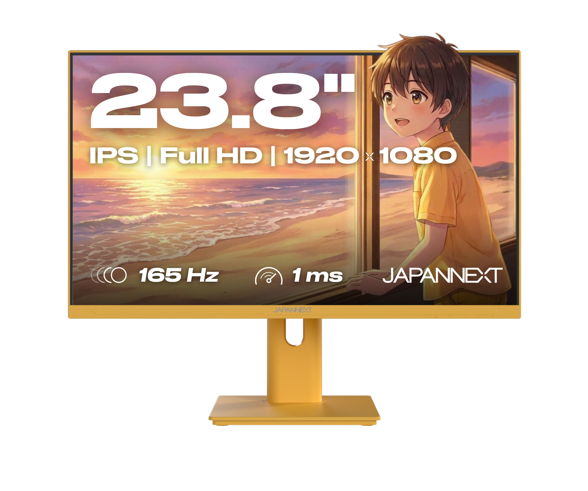 Monitor Gaming | 23,8" | IPS | Full HD | 165Hz | Amarillo pastel