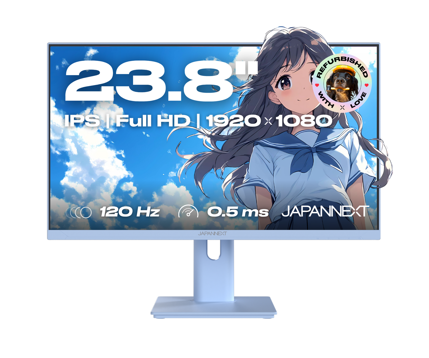 Monitor Gaming | 23,8" | IPS | Full HD | 120Hz | Blanco pastel